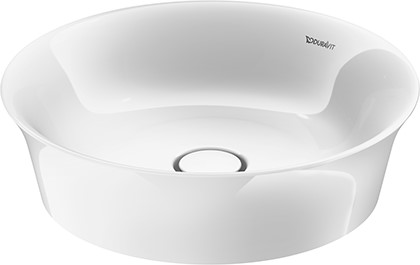 Duravit White Tulip lavabo 43x43 cm circular sobre encimera blanco 23624300791