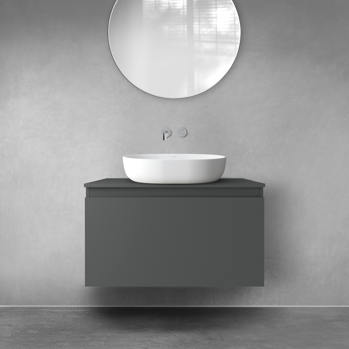 Conjunto armario Oltens Vernal 60014400, encimera sobre armario Oltens Vernal 63005400