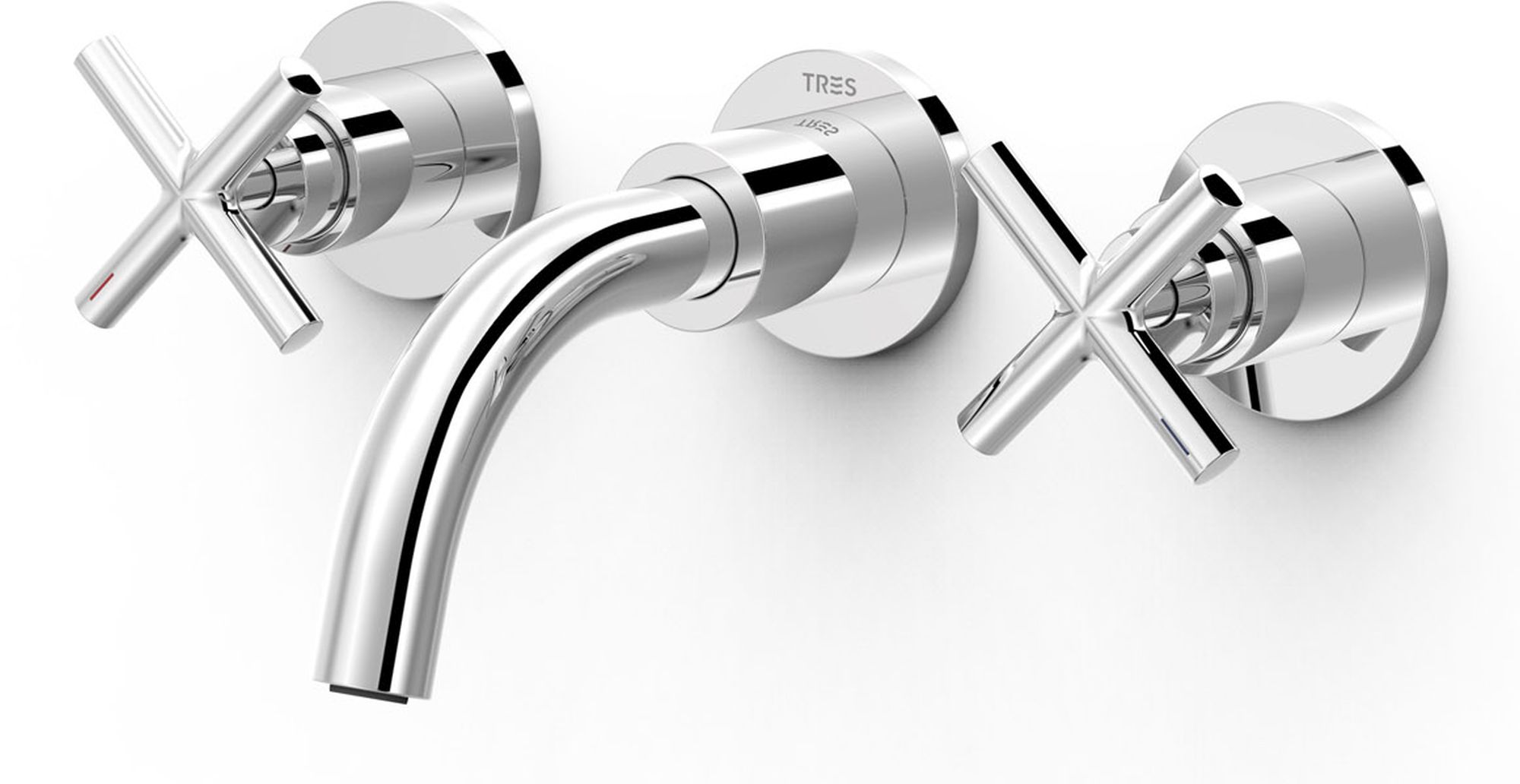 Tres Mont Blanc grifo para lavabo empotrado cromo 28330001