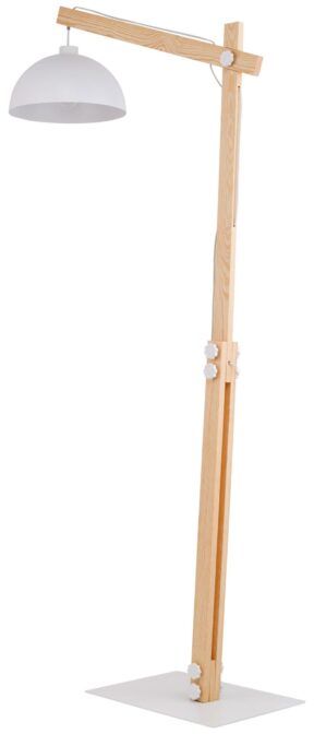 TK Lighting Oslo lámpara de pie 1x15 W blanco-madera 5592