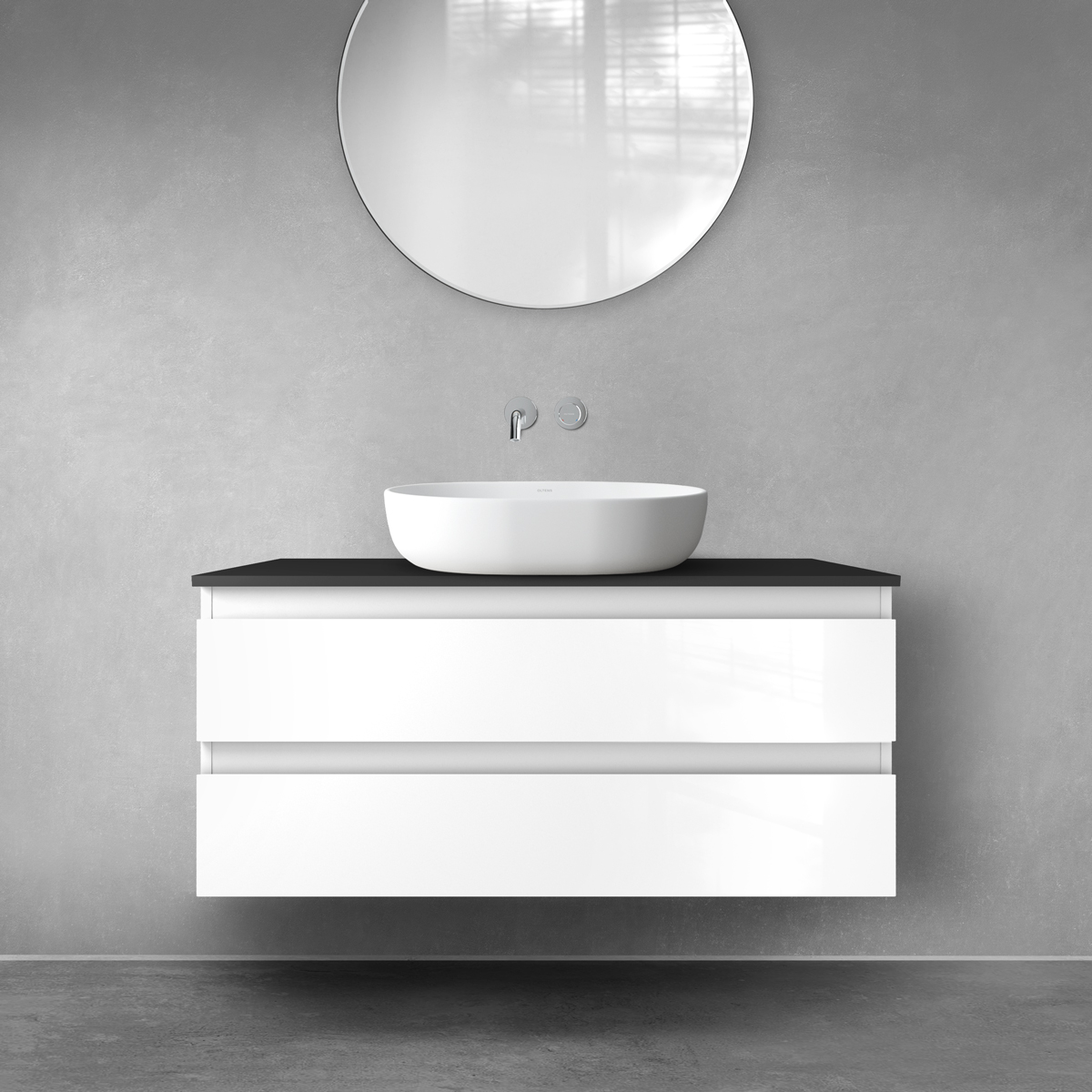 Conjunto armario Oltens Vernal 60004000, encimera sobre armario Oltens Vernal 63006300