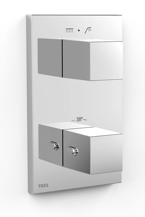 Tres Therm-Box grifo de bañera y ducha empotrado con termostato cromo 00625001