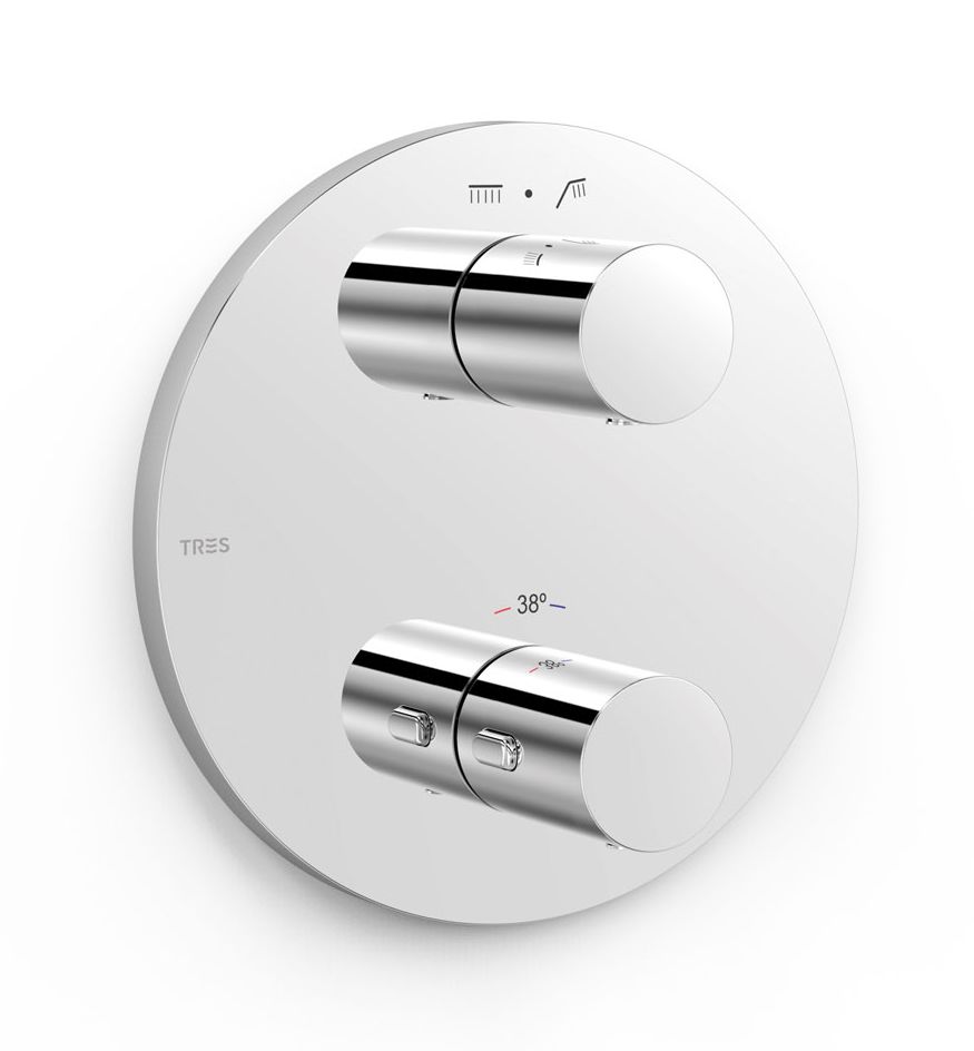 Tres Therm-Box grifo de bañera y ducha empotrado con termostato cromo 26225001