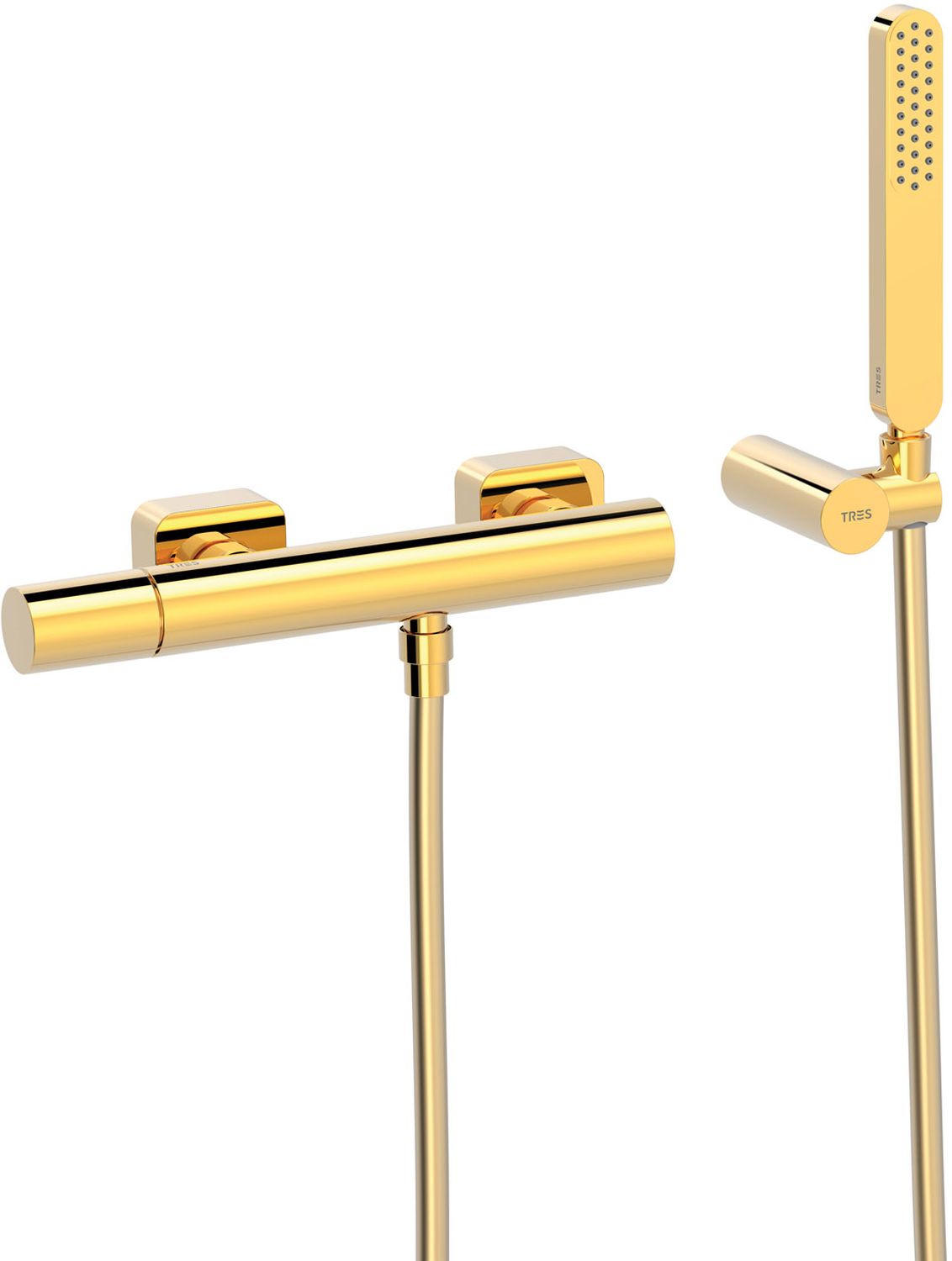 Tres Loft-Tres grifo para ducha a pared oro 20016701OR