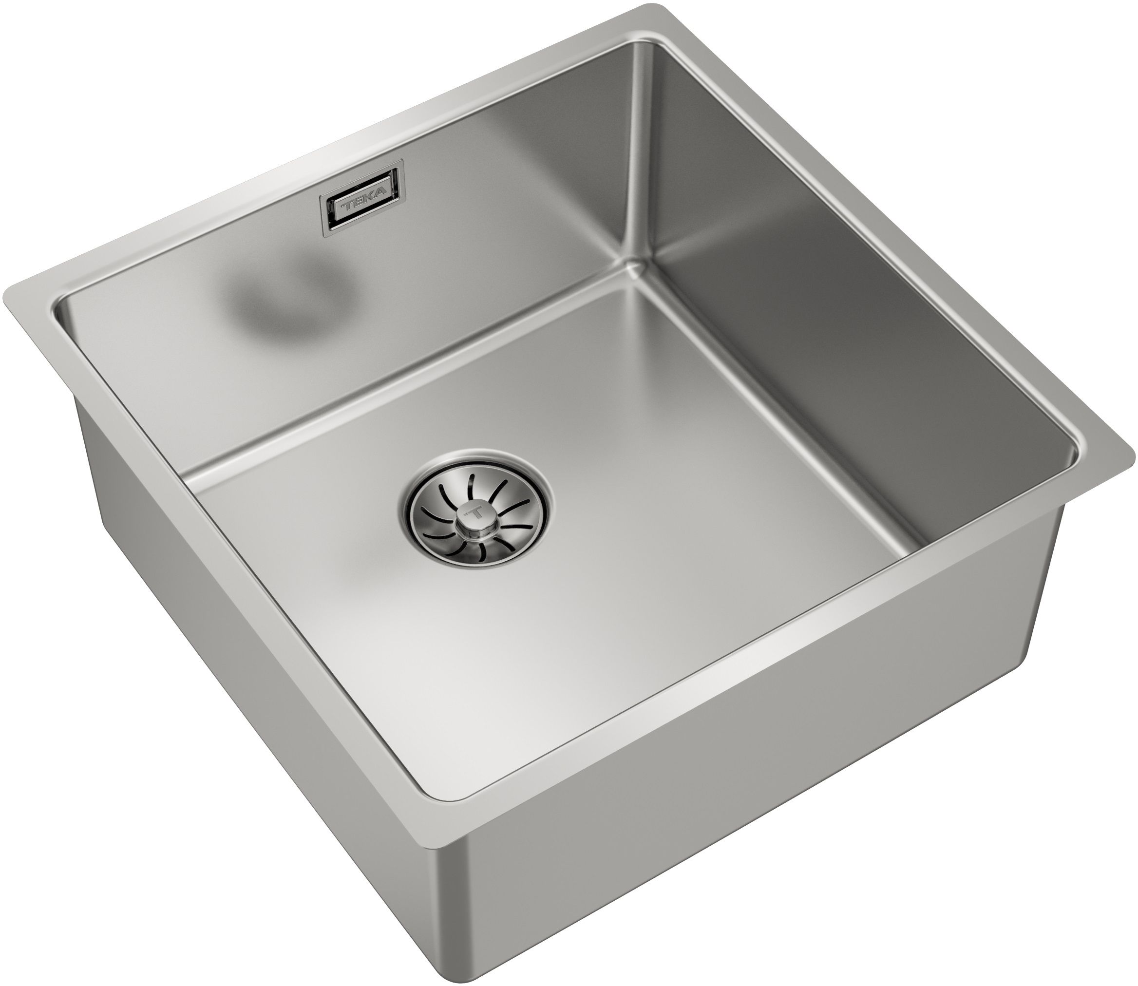 Teka Be Linea fregadero de acero con sifón 44x44 cm acero 115000064