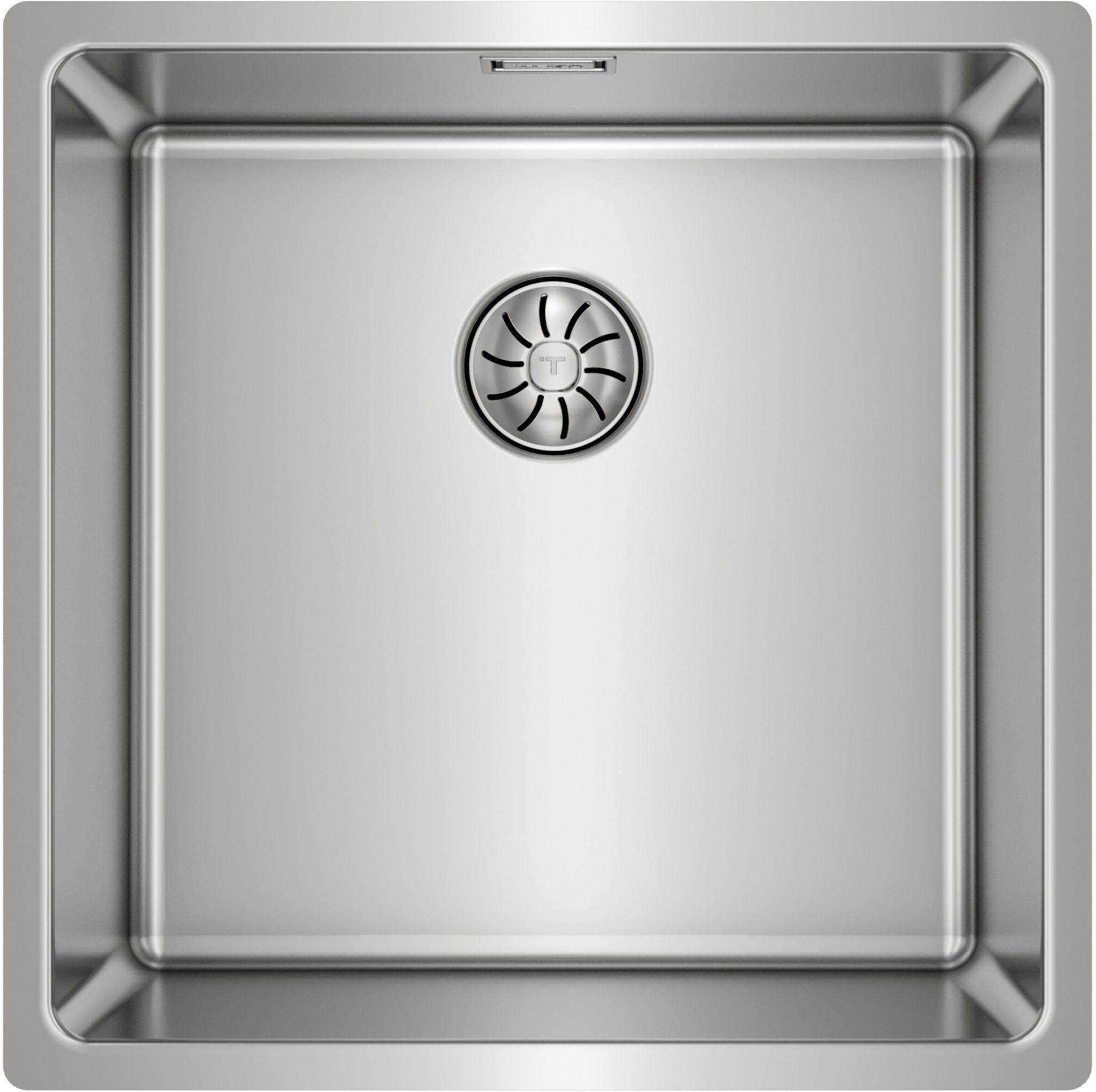 Teka Be Linea fregadero de acero con sifón 44x44 cm acero 115000064