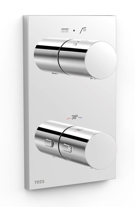 Tres Therm-Box grifo de bañera y ducha empotrado con termostato cromo 06225001