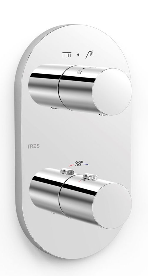 Tres Therm-Box grifo de bañera y ducha empotrado con termostato cromo 21525001