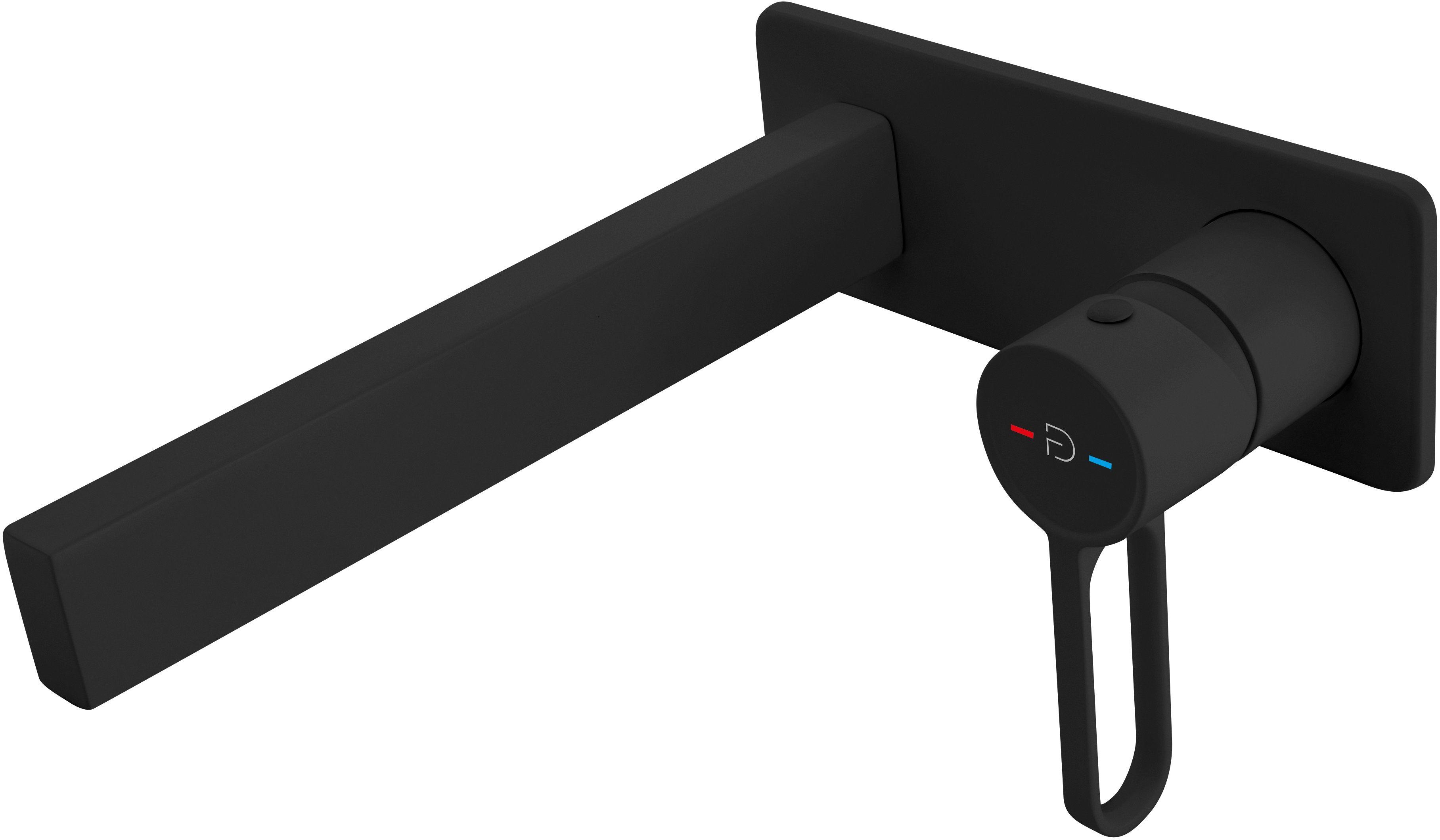 FDesign Zaffiro grifo para lavabo empotrado negro FD1-ZFR-3PA-22