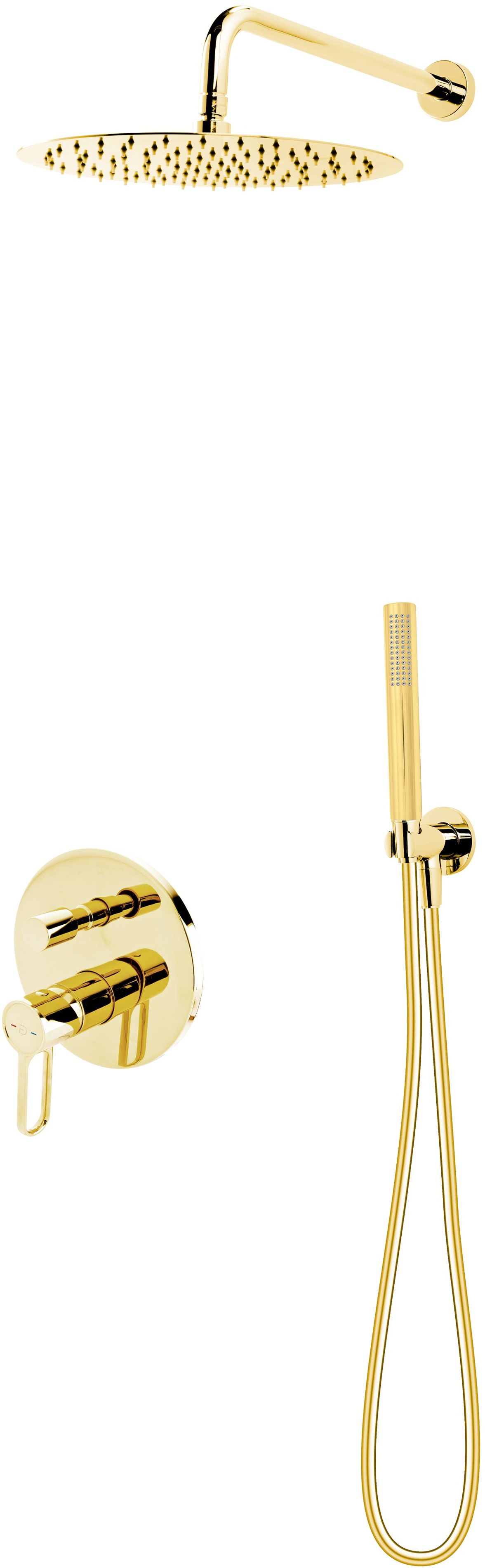 FDesign Zaffiro conjunto de ducha empotrado oro FD1-ZFR-7PSET1-55
