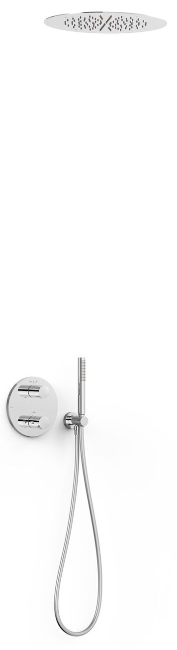 Tres Therm-Box conjunto de ducha empotrado con termostato con rociador con efecto lluvia cromo 26225005