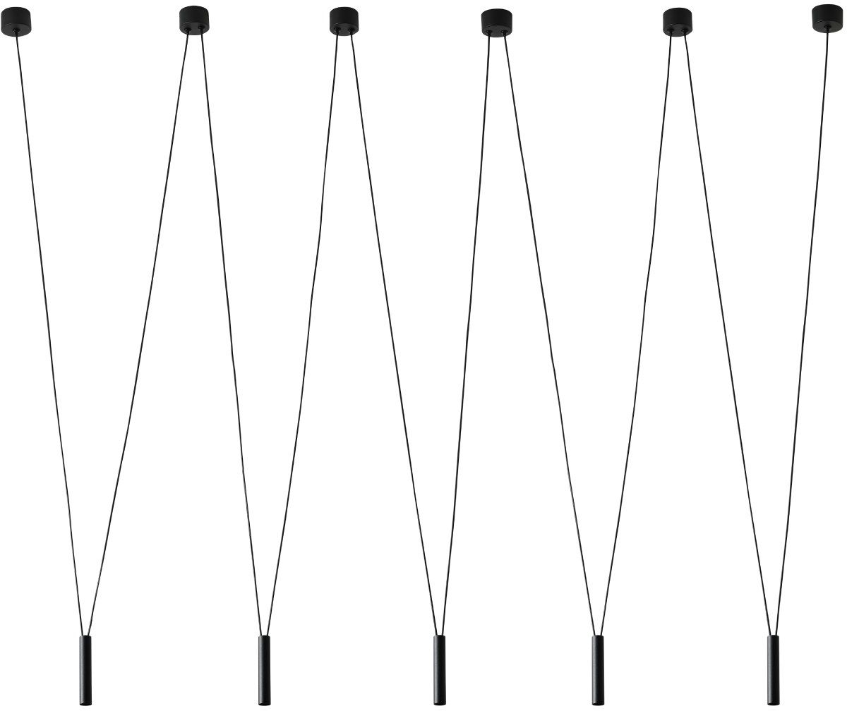 Open Design Viva lámpara colgante 5x3.5 W negro OR84337