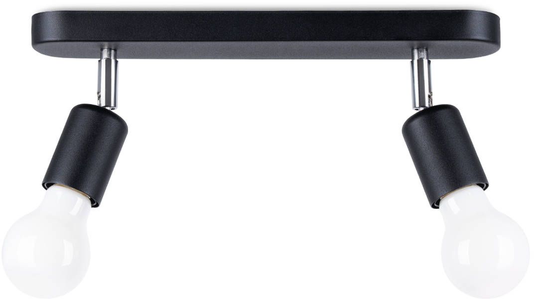 Sollux Lighting Fornes lámpara de techo 2x60 W negro SL.1121
