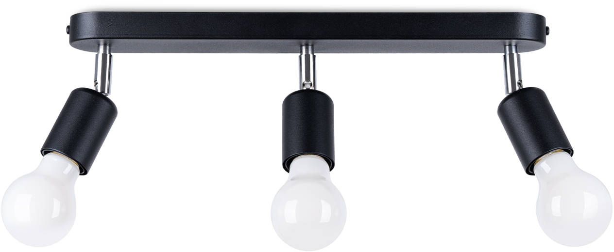 Sollux Lighting Fornes lámpara de techo 3x60 W negro SL.1122