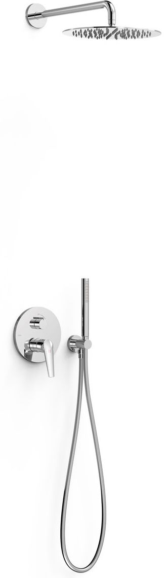 Tres Fuji conjunto de ducha empotrado con rociador con efecto lluvia cromo 28128004