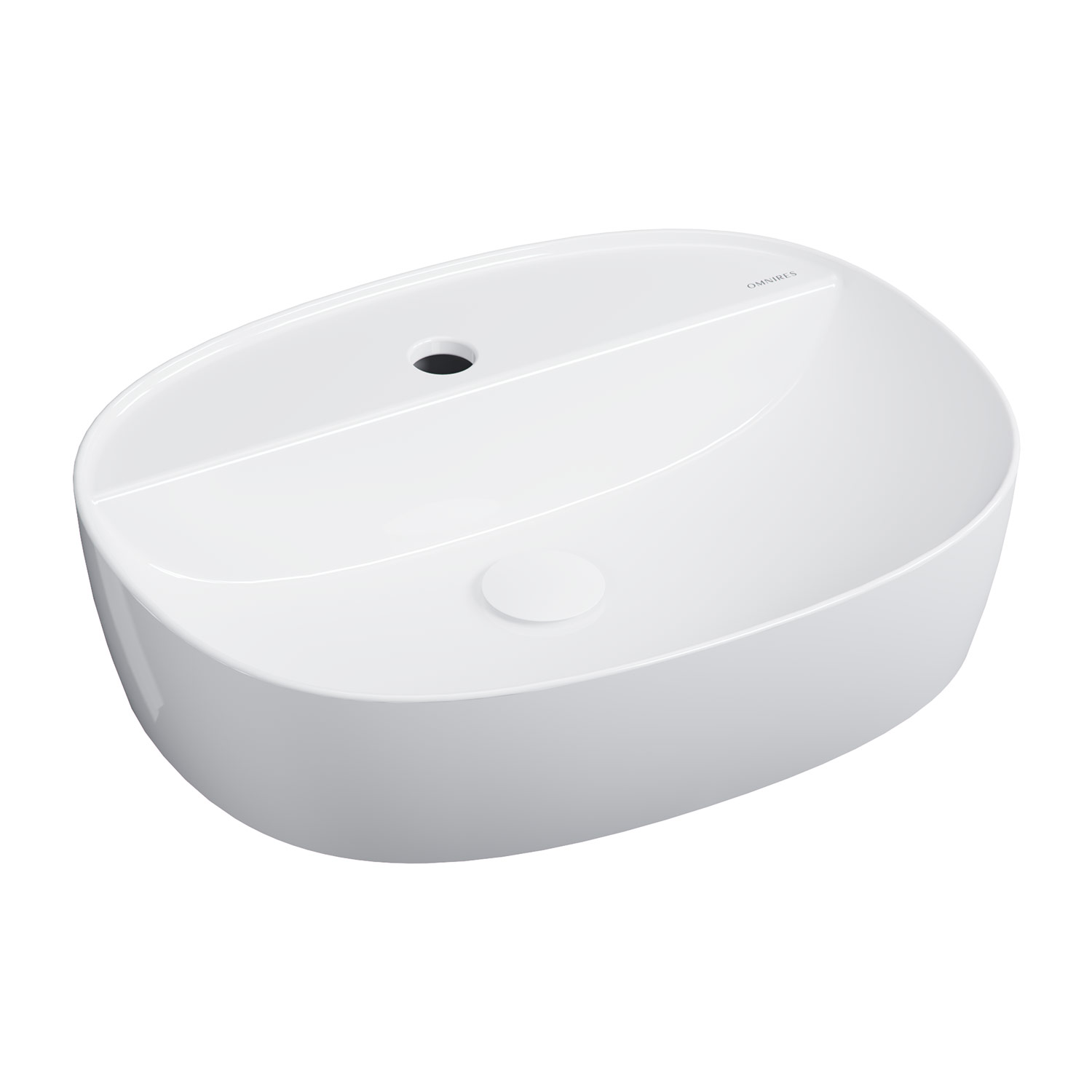 Omnires Atlanta lavabo 51x39 cm oval sobre encimera blanco ATLANTA505BP