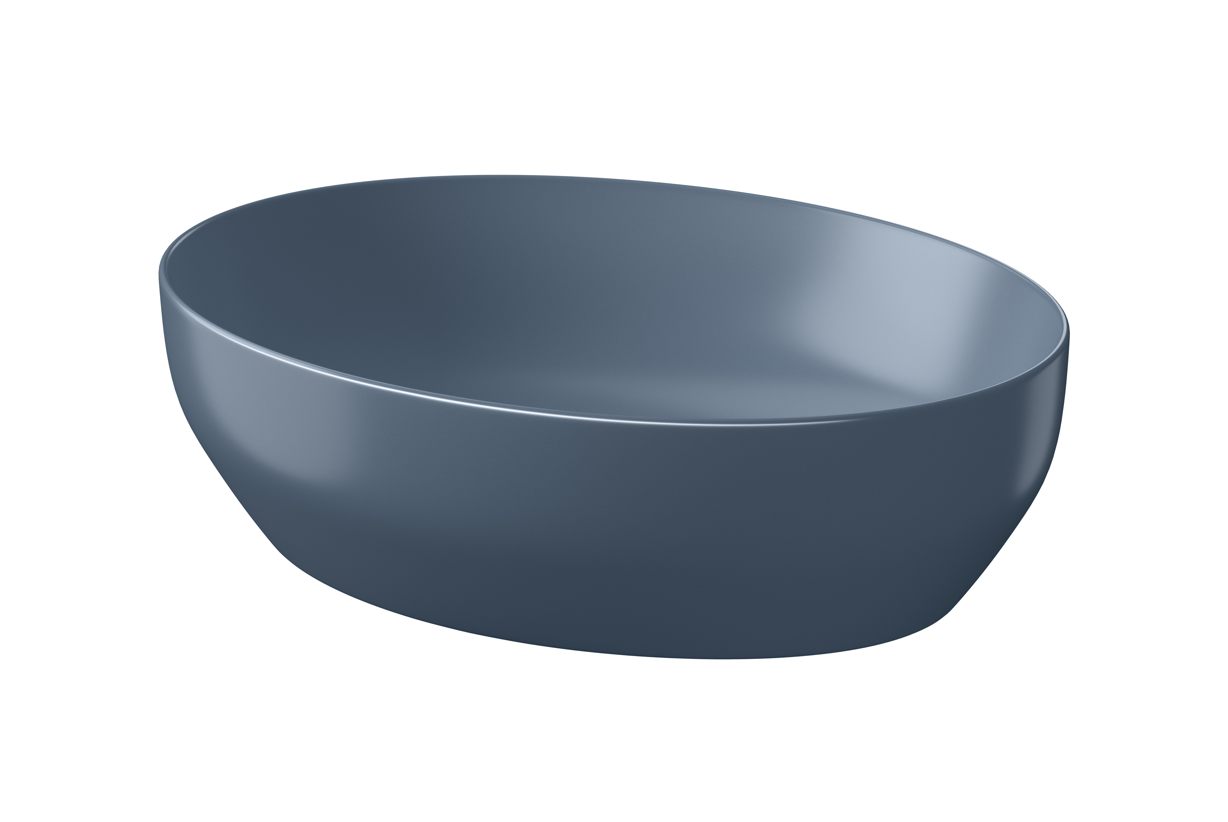 Cersanit Larga lavabo 50.5x38.5 cm oval sobre encimera azul K677-055