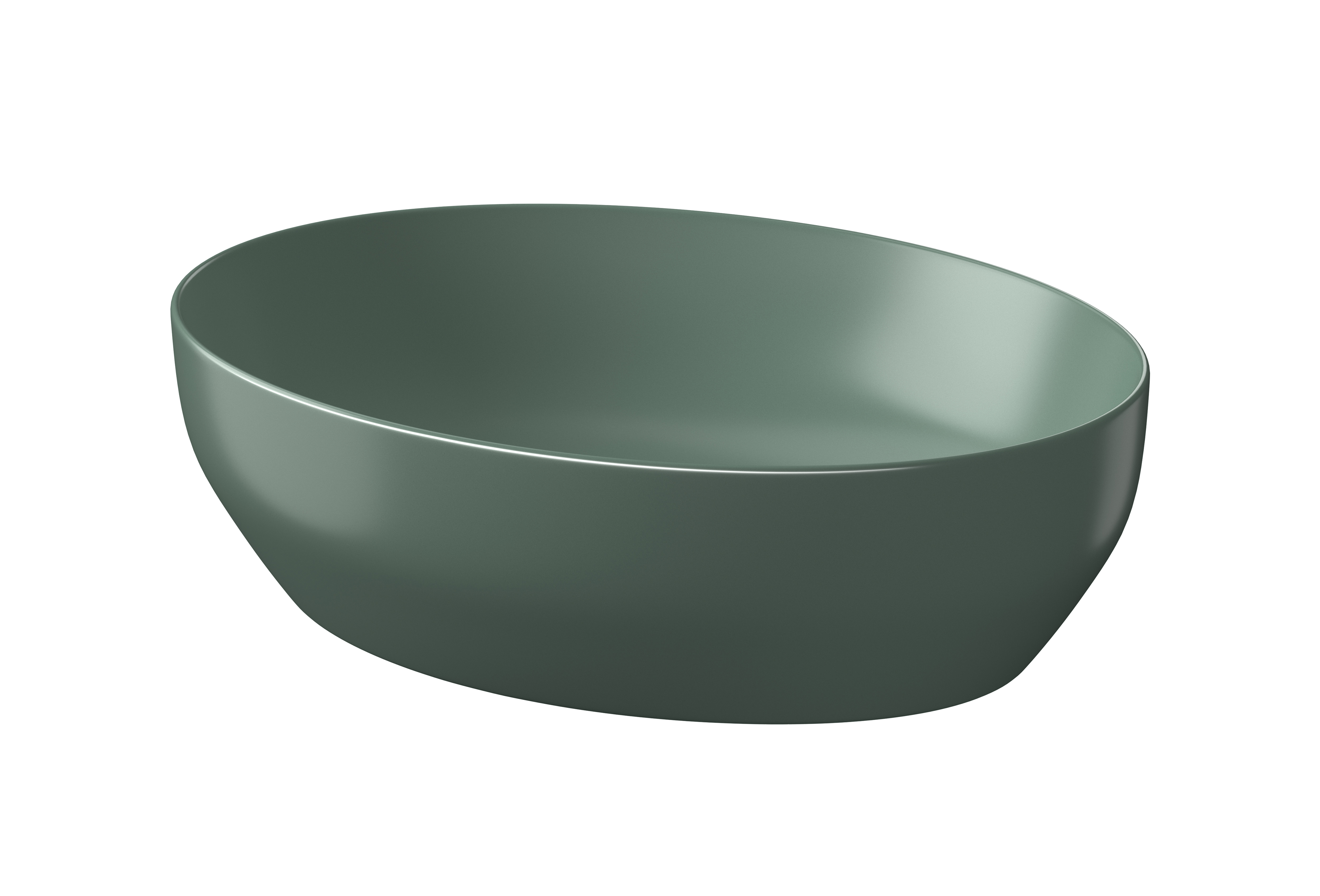 Cersanit Larga lavabo 50.5x38.5 cm oval sobre encimera verde K677-054