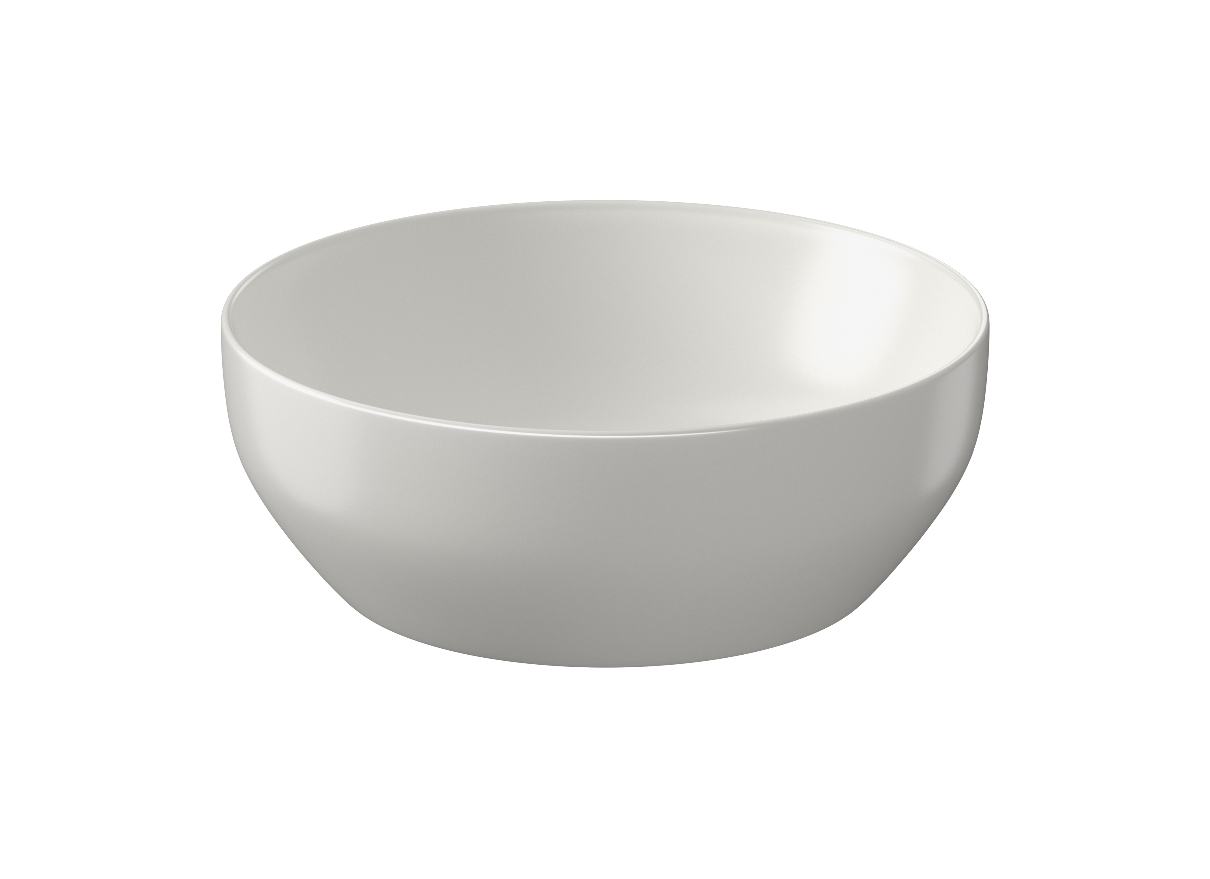 Cersanit Larga lavabo 40x40 cm circular sobre encimera gris/piedra K677-044