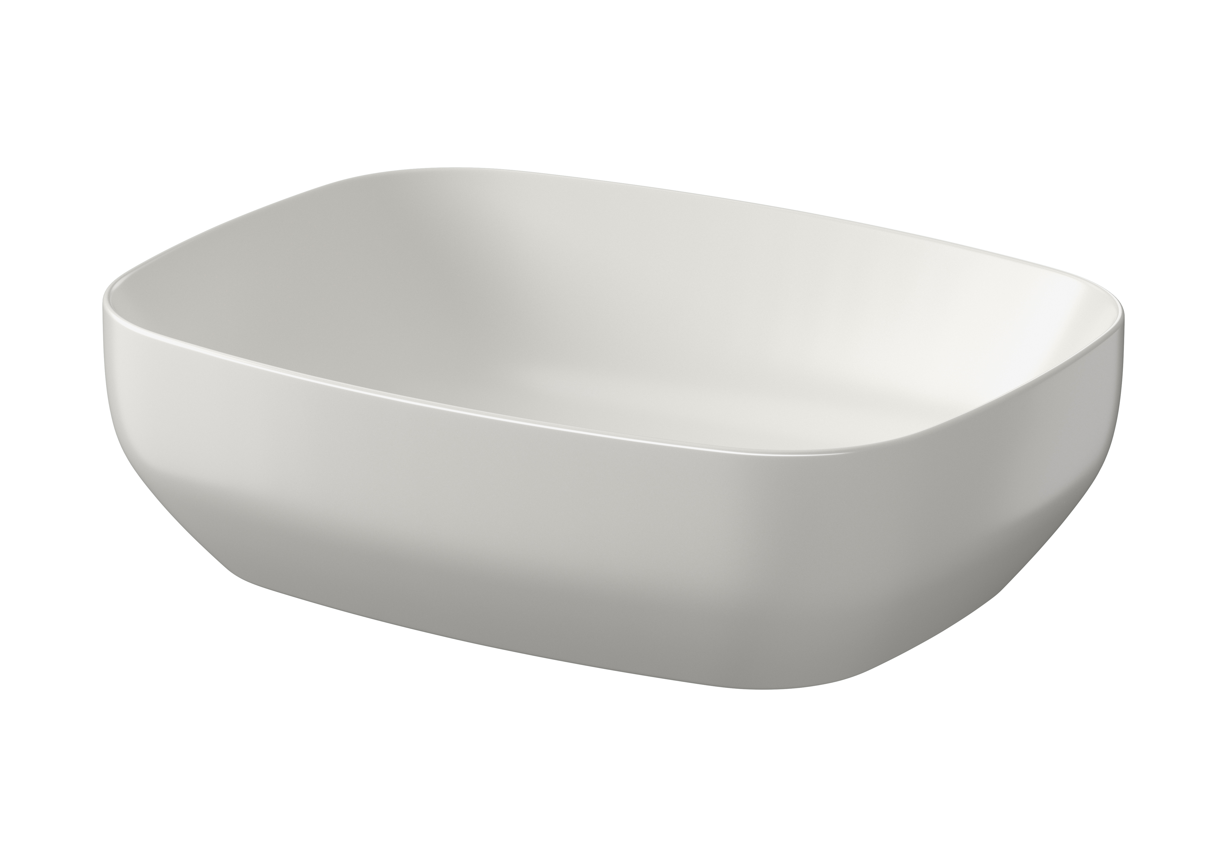 Cersanit Larga lavabo 50x38.5 cm rectangular sobre encimera gris/piedra K677-059