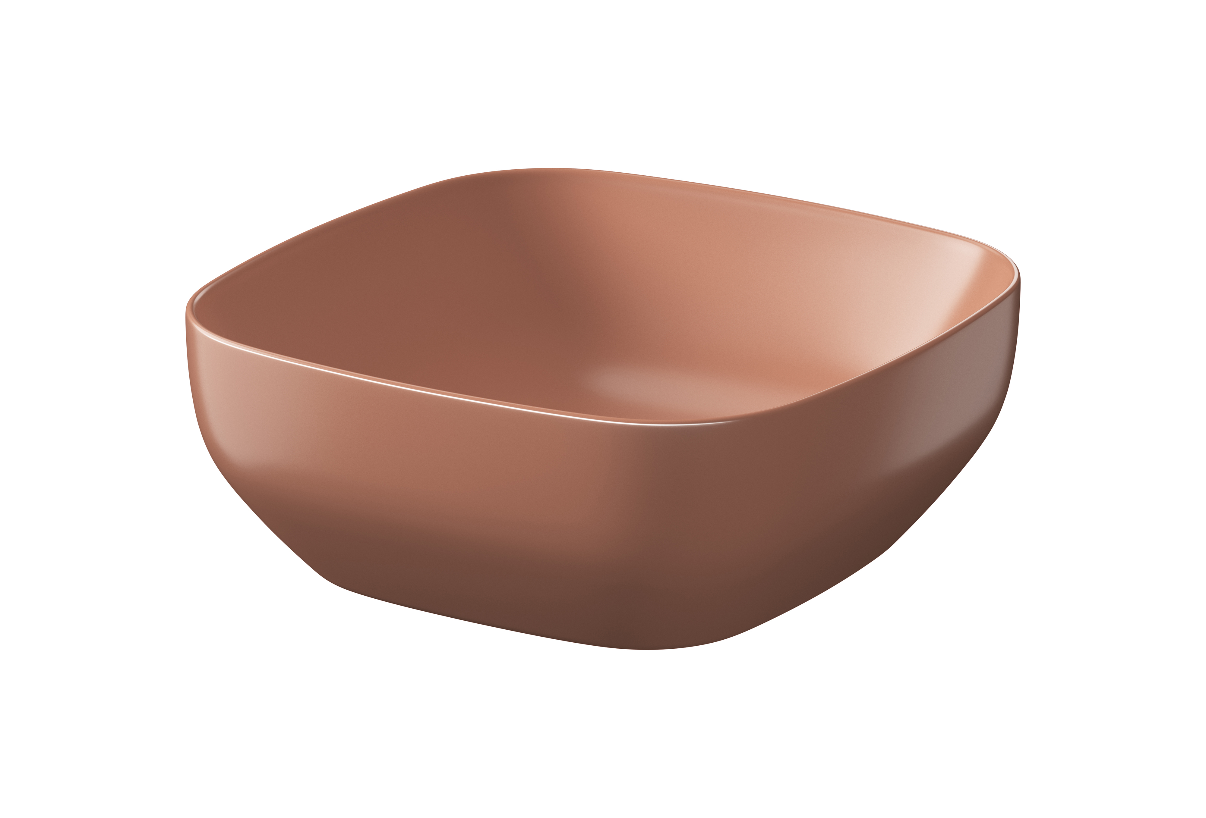 Cersanit Larga lavabo 38x38 cm cuadrada sobre encimera K677-060