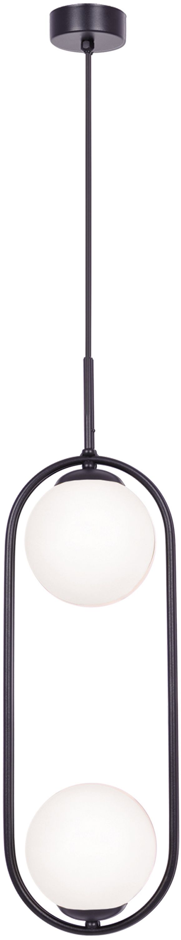 Kaja Parva lámpara colgante 2x40 W negro-leche K-5101