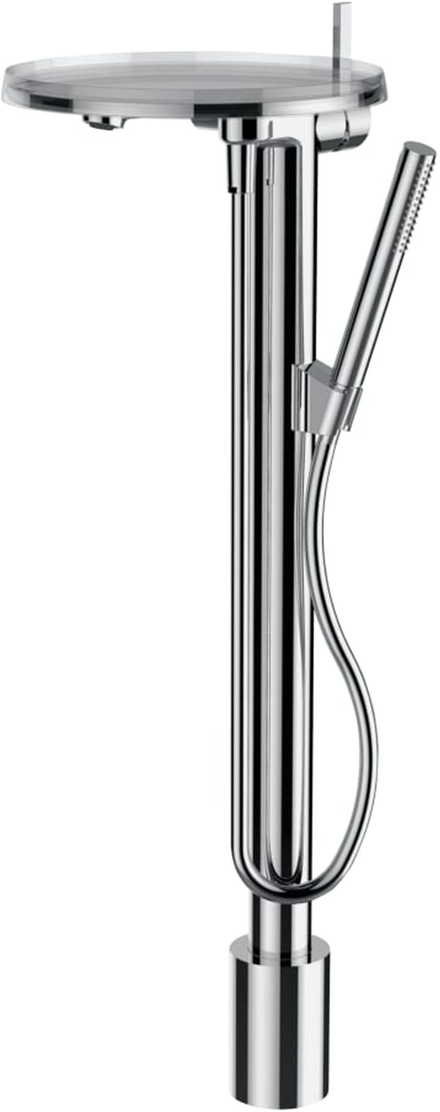 Laufen Kartell grifo de bañera y ducha en suelo cromo H3213310041211