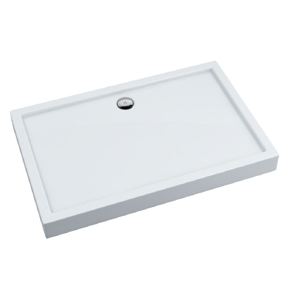 Oltens Vindel plato de ducha rectangular 100x80 cm blanco 15008000
