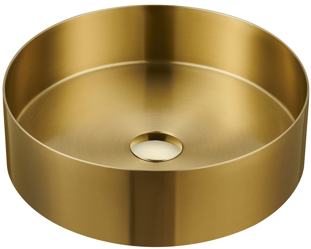 Sapho lavabo 38x38 cm circular sobre encimera oro AU201