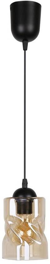 Candellux Felis lámpara colgante 1x60 W negro-ámbar 31-00156