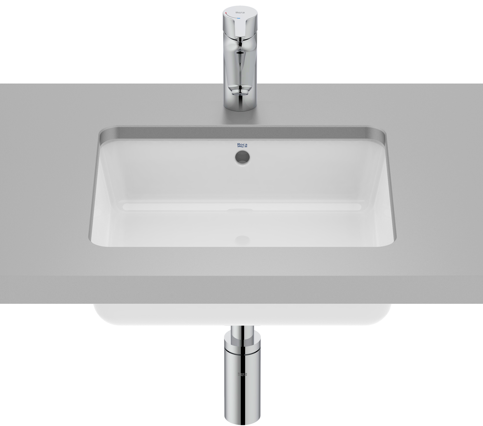 Roca Gap lavabo 40x35 cm rectangular bajo encimera blanco A3270YE000