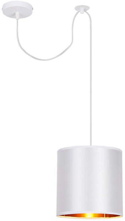 Candellux Atlanta lámpara colgante 1x40 W blanco-oro 31-00637
