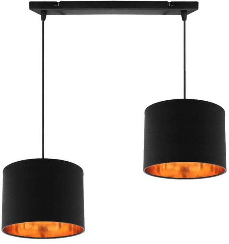 Candellux Candida lámpara colgante 2x40 W negro-oro 32-00712