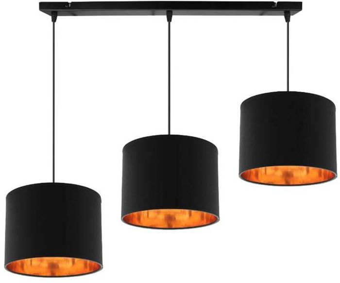 Candellux Candida lámpara colgante 3x40 W negro-oro 33-00736