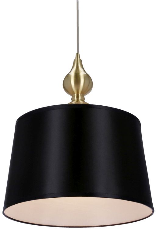 Candellux Prima lámpara colgante 1x60 W negro-oro 31-09241