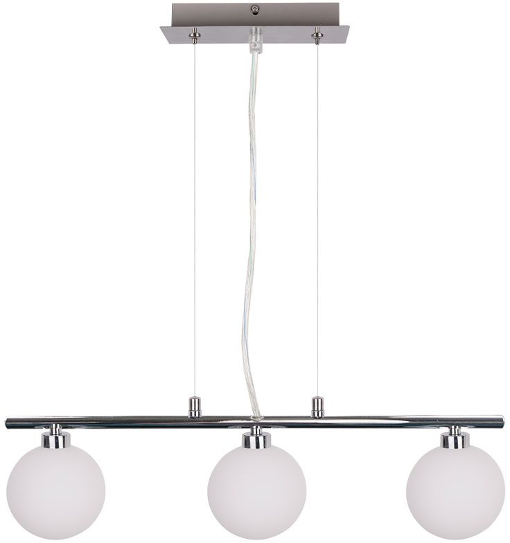 Candellux Raisa lámpara colgante 3x40 W blanco-cromo 33-01382