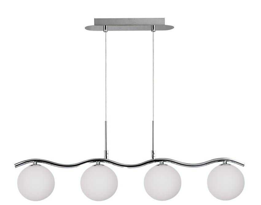 Candellux Ramon lámpara colgante 4x40 W blanco-cromo 34-01412