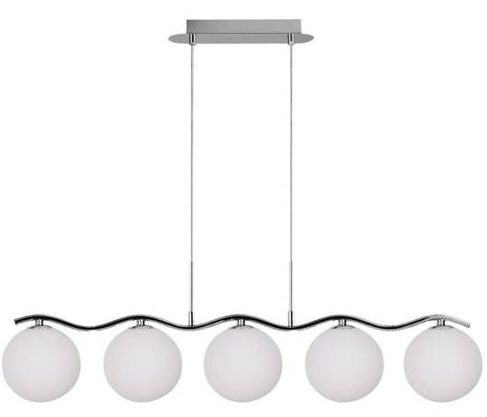 Candellux Ramon lámpara colgante 5x40 W blanco-cromo 35-01429