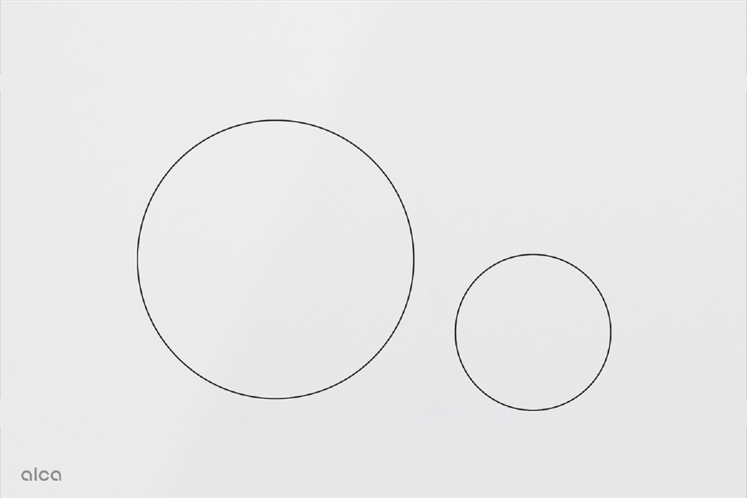 Alca Flat botón de descarga para WC blanco TURN-WHITE