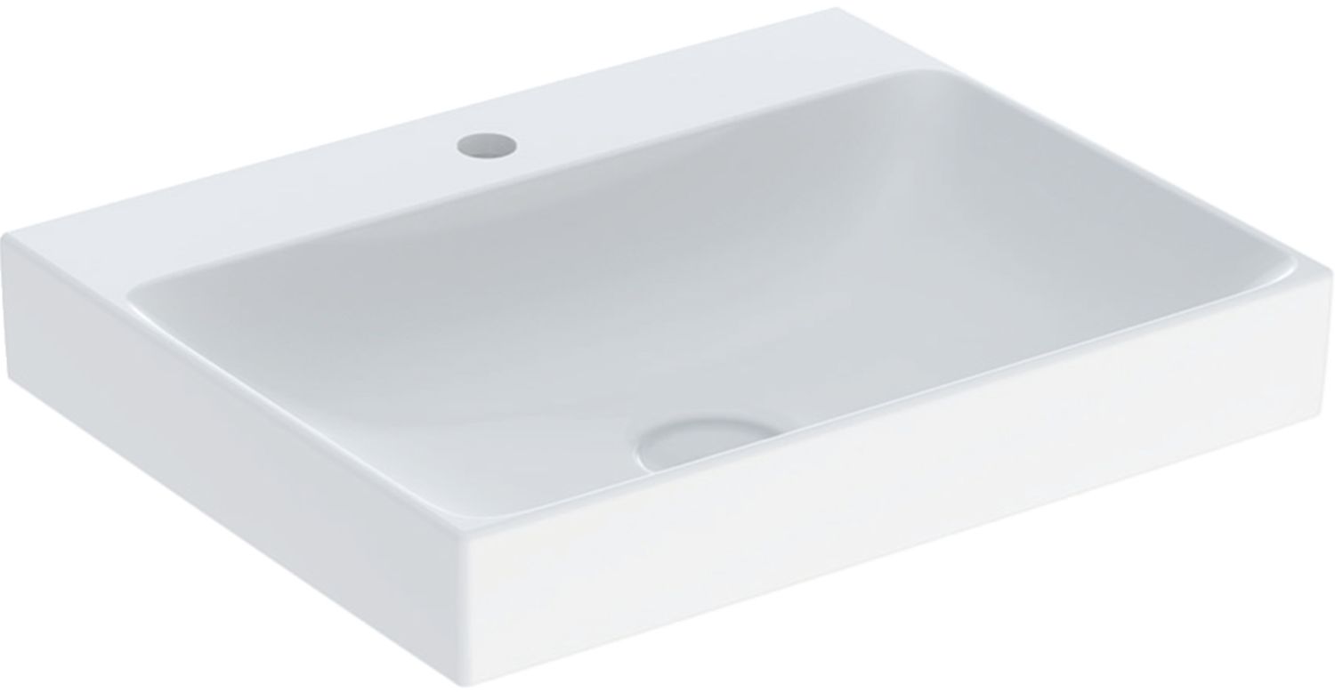Geberit One lavabo 60x48 cm rectangular para mueble blanco brillante 505.020.01.1