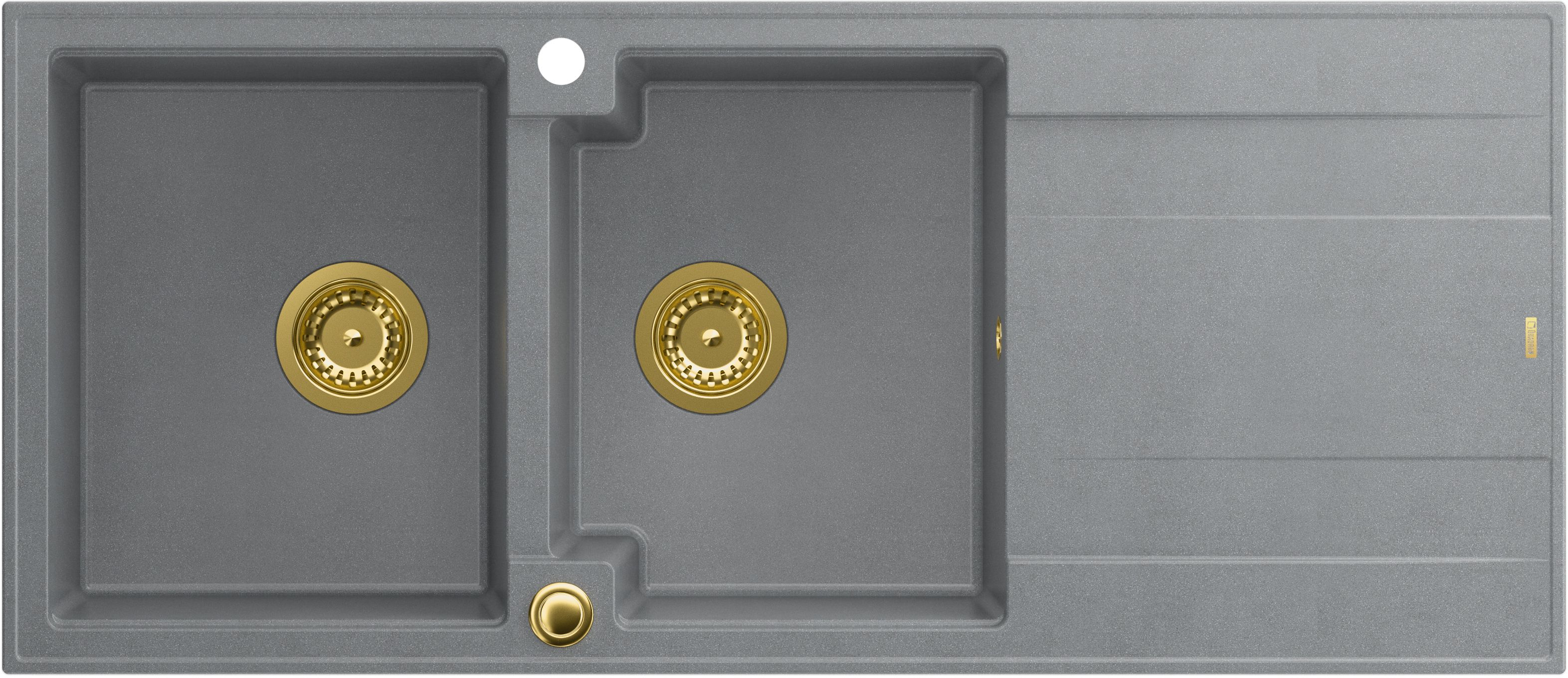Quadron Evan fregadero graniteq 116x50 cm gris/grafito/ónix HQE11650U5_PVDG1_P2O
