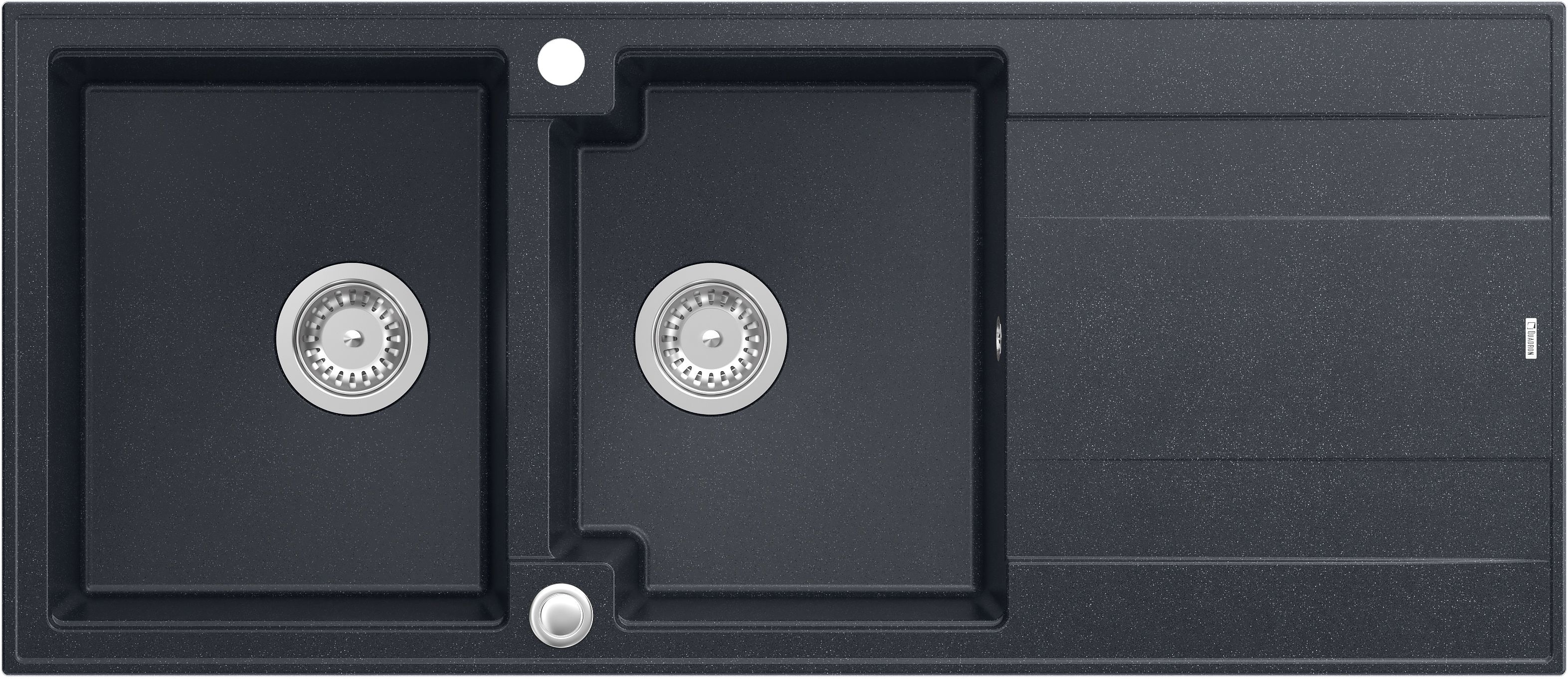 Quadron Evan fregadero graniteq 116x50 cm negro HQE11650U8_BS_P2O