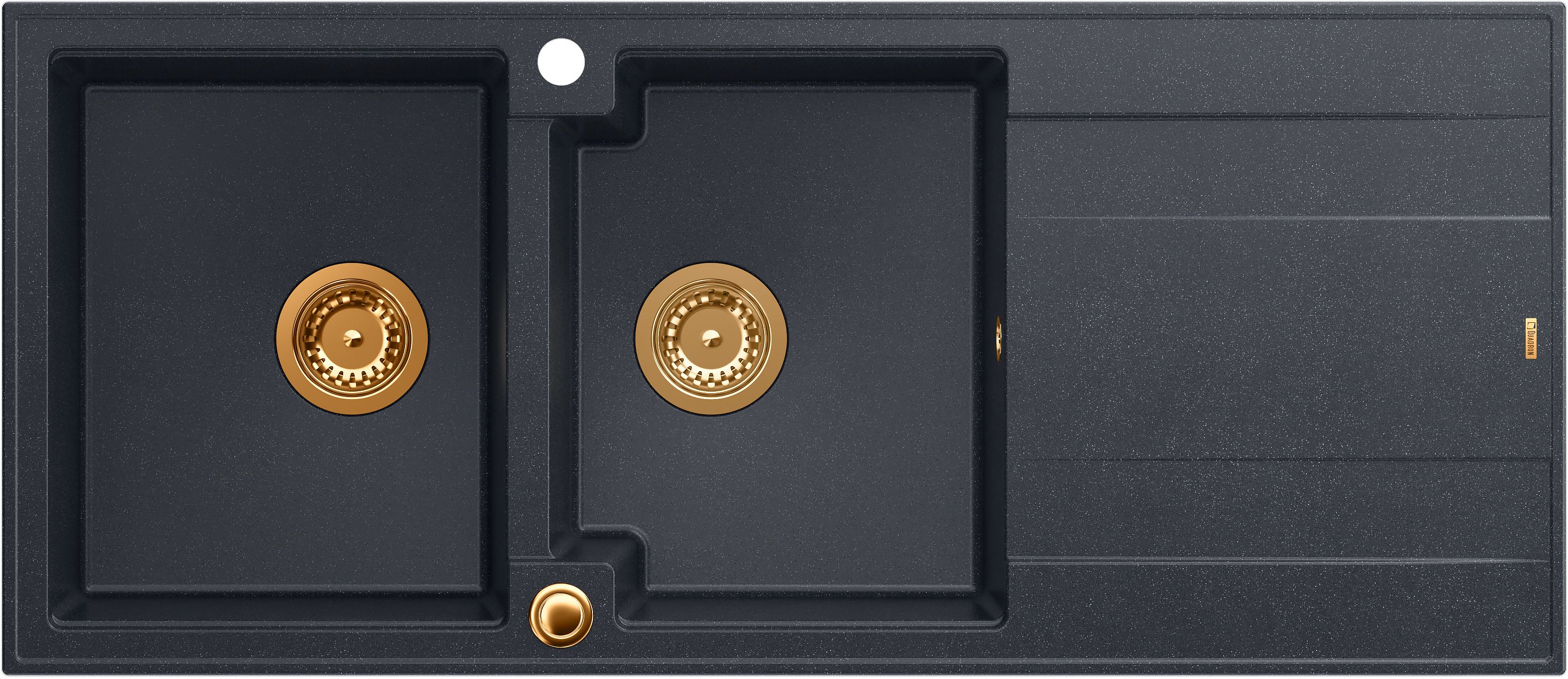 Quadron Evan fregadero graniteq 116x50 cm negro HQE11650U8_PVDC1_P2O