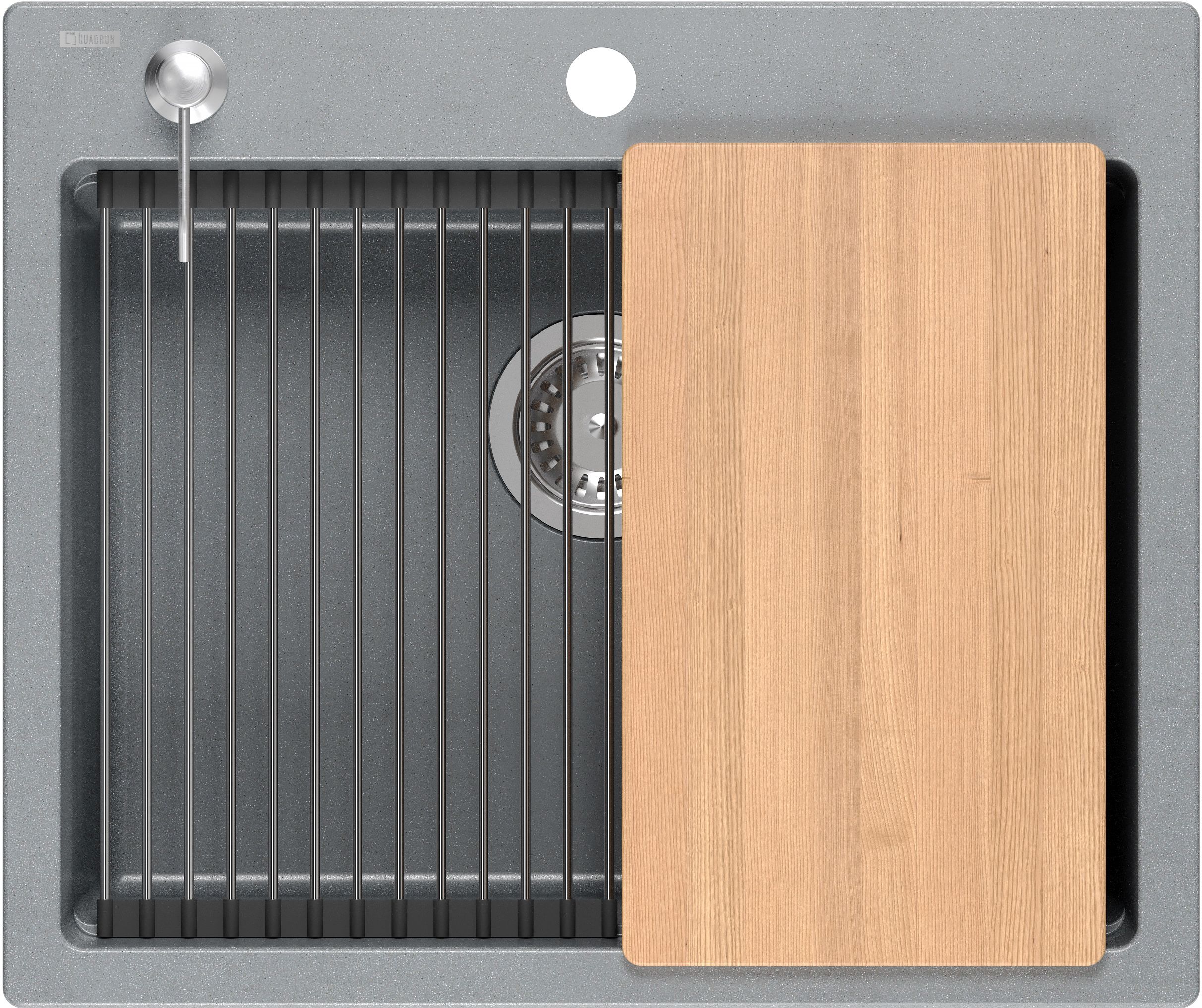 Quadron Kurt 110 fregadero graniteq 59.5x50 cm gris/grafito/ónix HCQK5052SZK