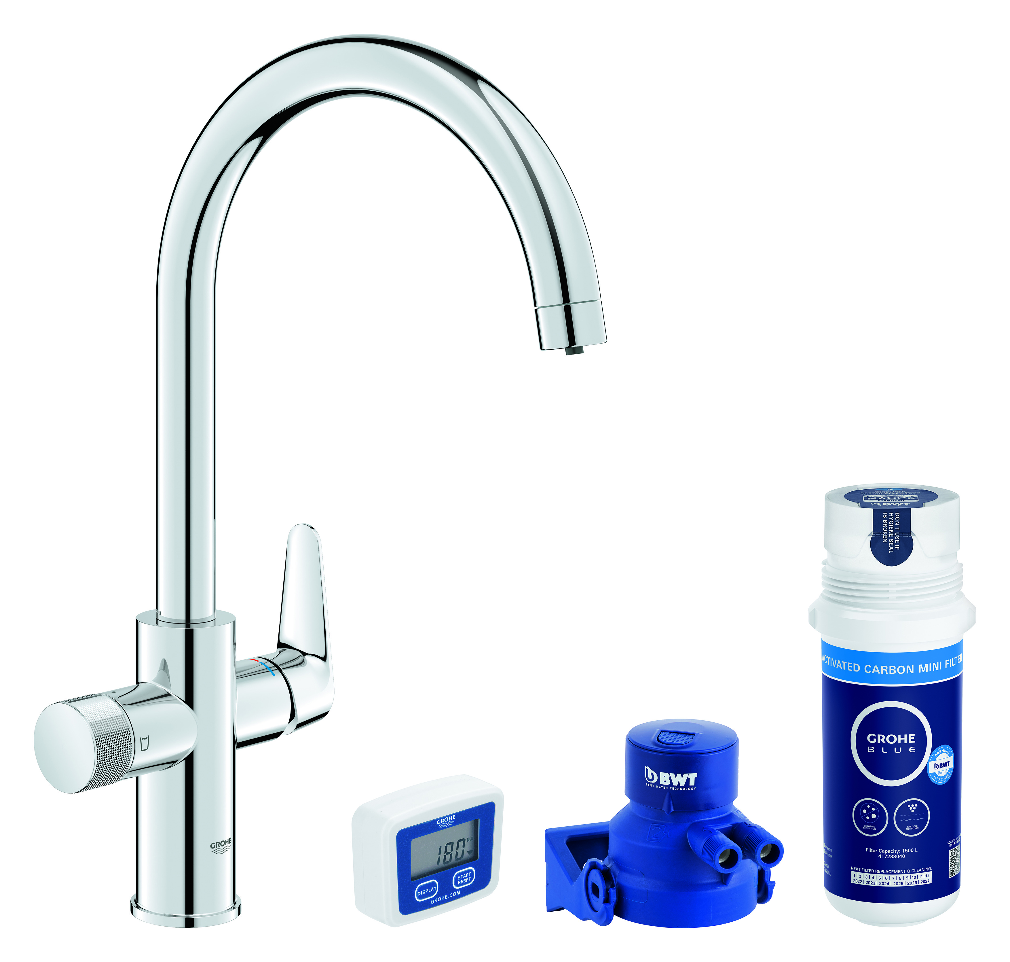 Grohe Blue kit de inicio con grifo de cocina de pie cromo 30593000