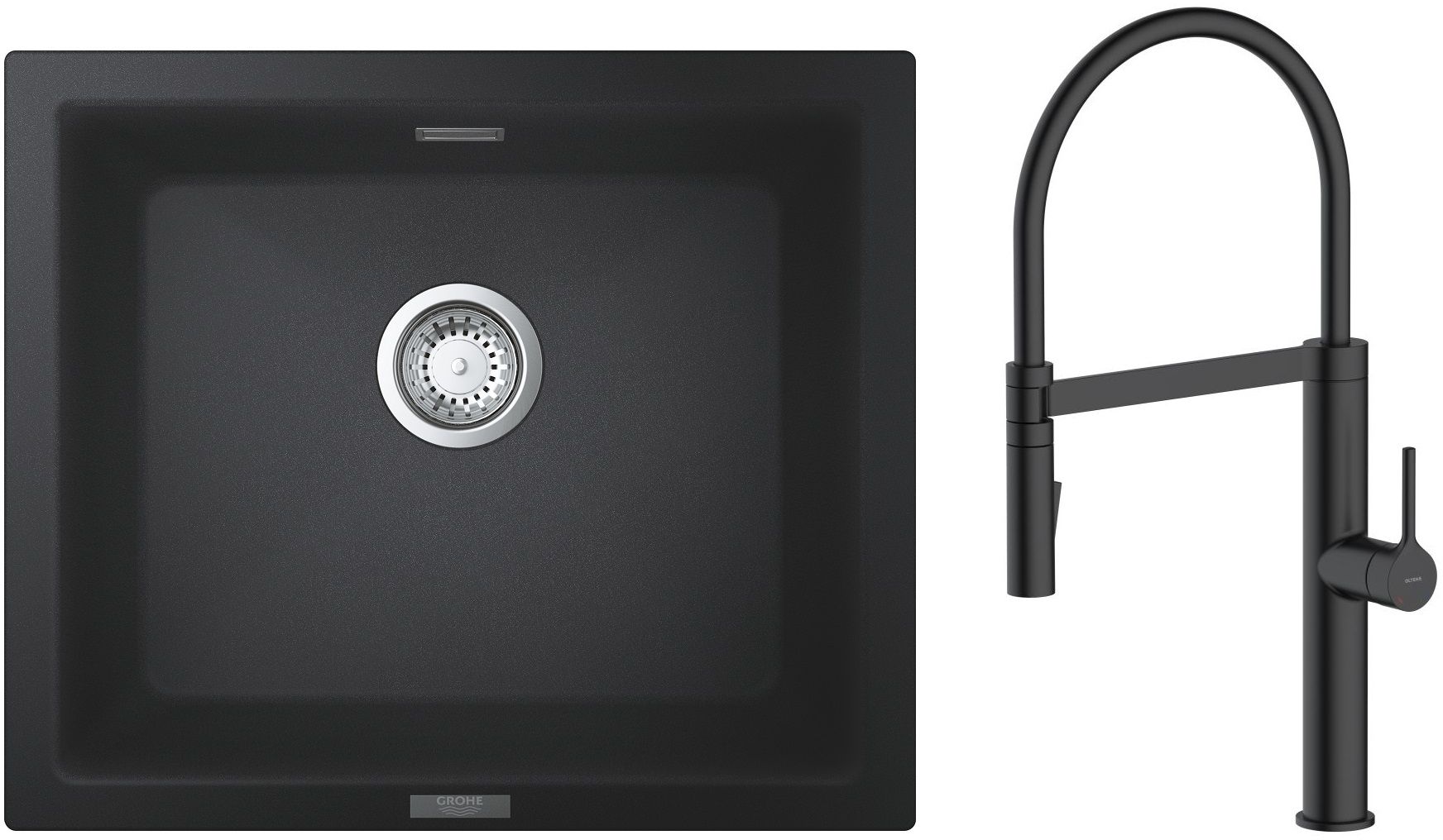 Conjunto fregadero de granito Grohe K700 31654AP0, grifo de cocina Oltens Borga 35207300