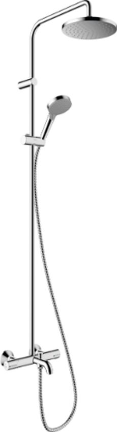 Hansgrohe Vernis Blend conjunto de ducha a pared con termostato con rociador con efecto lluvia cromo 26079000