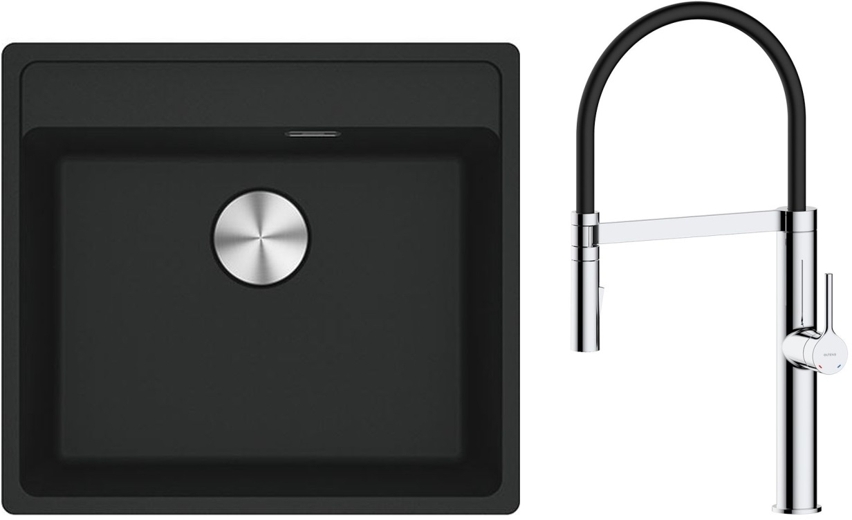 Conjunto fregadero de granito Franke Maris 114.0661.642, grifo de cocina Oltens Borga 35207100