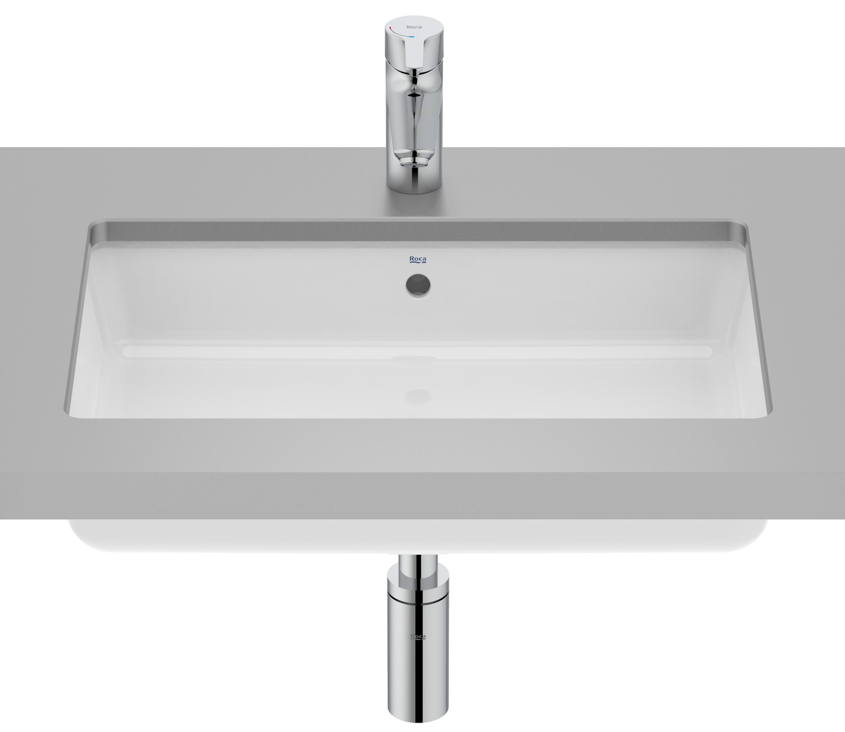 Roca Gap lavabo 55x35 cm rectangular bajo encimera blanco A3270YFS00