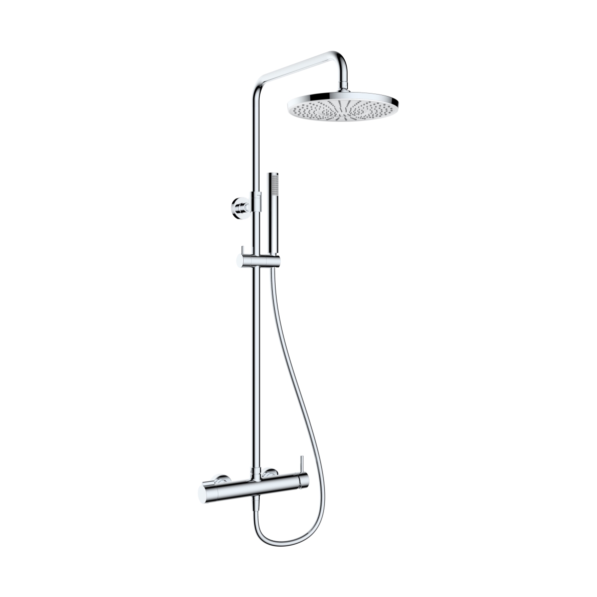 Oltens Molle conjunto de ducha a pared con rociador con efecto lluvia cromo 36504100